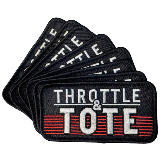 Throttle & Tote Racing Stripes Black Patch