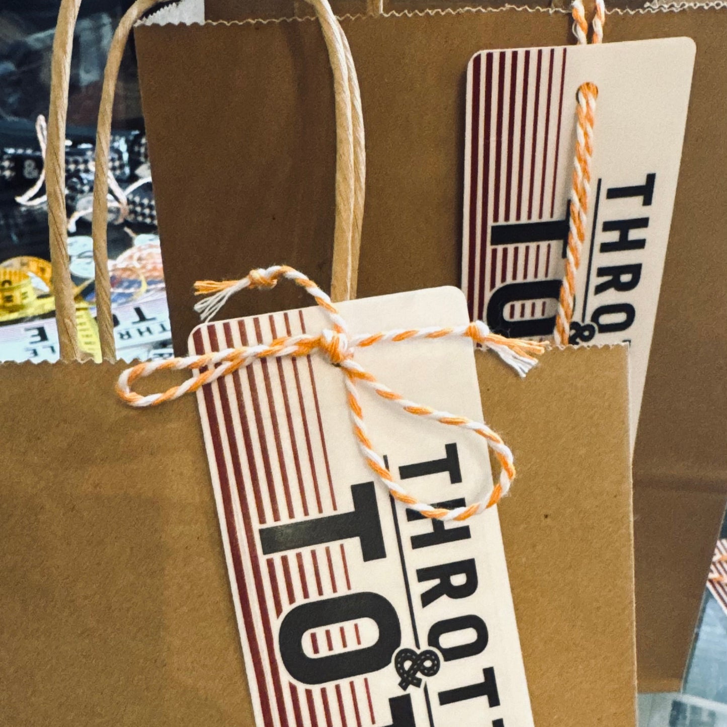 Throttle & Tote Racing Stripes Clear Sticker