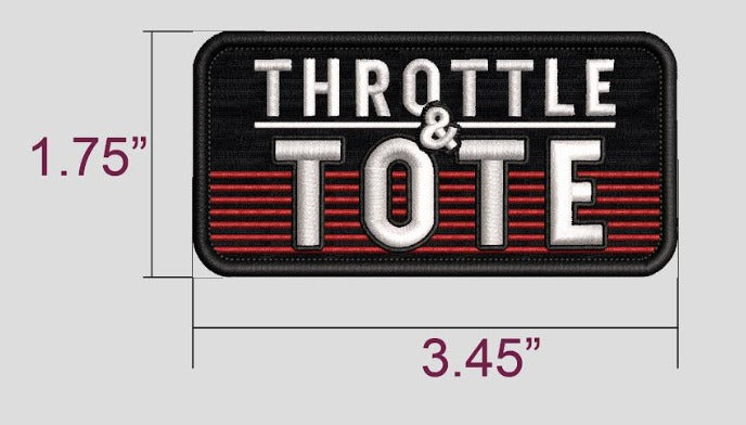 Throttle & Tote Racing Stripes Black Patch
