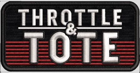 Throttle & Tote Racing Stripes Black Patch